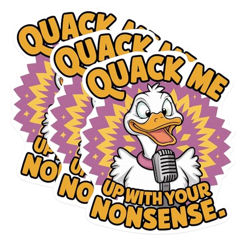 (3 Pack) Quack Me Decals - Funny Duck Decal - Nonsense Decal - 3 Inches On Longest Side - Easy Peel & Apply - Made in USA - 3MCS0913