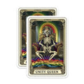 (2 Pack) Unity Queen Tarot Card Magnets - Rainbow Pride - Skeleton Art Magnets - 5" On Longest Side - for Cars, Fridges, Toolboxes - Made in USA - MAG4529