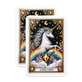 (2 Pack) Rainbow Unicorn Decor Magnet - 5" On Longest Side - Sticks to Smooth Flat Surfaces - Made in USA - MAG10129