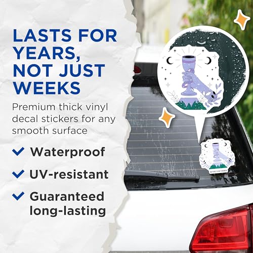 (2 Pack) Nature is My Church Stickers - Spiritual Stickers - Unique Chalice Design - Pagan Wiccan Stickers - 5" On Longest Side - Sticks to Smooth Flat Surfaces - Made in USA - BMCS7251