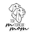 (2 Pack) Tornjak Mom Magnets for Refrigerator - Dedicated Tornjak Dog Lover Item - Unique Pet Parent Kitchen Accessory - 5 Inches On Longest Side - Thick Durable Magnet - Made in USA - MAG27050