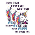 (3 Pack) Unicorn Decals - Funny Unicorn Saying - Sarcastic Laptop Decals - 3 Inches On Longest Side - Easy Peel & Apply - Made in USA - 3MCS6575