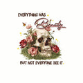 (3 Pack) Skull and Roses Decals - Floral Skeleton - Beauty Quote - Laptop Decals - 3 Inches On Longest Side - Easy Peel & Apply - Made in USA - 3MCS7800