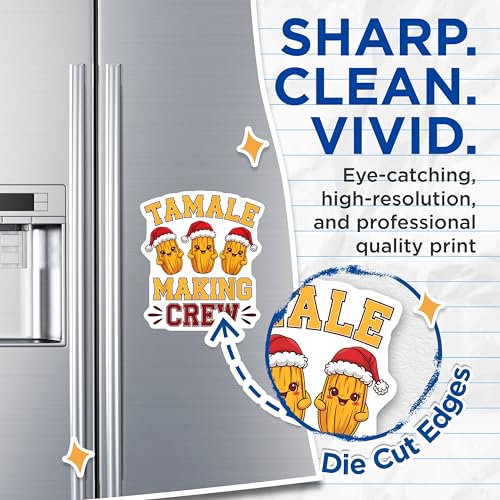 (2 Pack) Tamale Making Crew Magnets - Cute Tamale Magnets - Fun Holiday Kitchen Decor Magnets for Foodies - 5" On Longest Side - for Cars, Refrigerators, Toolboxes, Lockers - Made in USA MAG3581