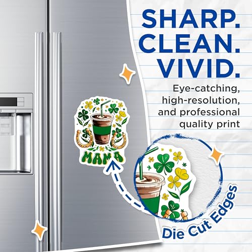 (2 Pack) Mama Coffee Magnets Magnets - Sheramrock Horseshoe Design - 5" On Longest Side - Made in USA - Sticks to Refrigerators & Metal Surfaces - MAG8403