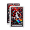 (2 Pack) Mythical Decor Magnet - Rainbow Unicorn Design - 5" On Longest Side - Sticks to Smooth Flat Surfaces - Made in USA - MAG10116