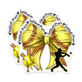 (2 Pack) Softball Mom Magnets - Sports Parent Decor - Team Spirit Game Day - 5 Inches On Longest Side - Thick Durable Magnet - Made in USA - MAG29173
