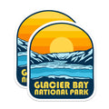 (2 Pack) Glacier Bay National Park Magnets - Alaska Travel Souvenir - Refrigerator Magnet - 5" On Longest Side - Premium Magnet - for Cars, Refrigerators, Toolboxes, Lockers - Made in USA - MAG18349