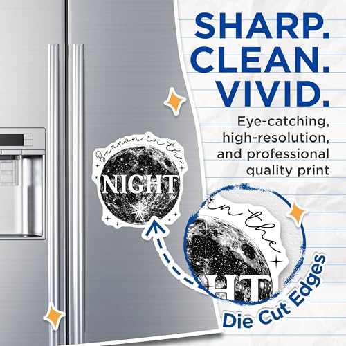 (2 Pack) Beacon in The Night Magnets - Celestial Night Sky Magnets - Inspirational Quote Magnets - 5" On Longest Side - for Cars, Refrigerators, Toolboxes, Lockers - Made in USA BMCS3359