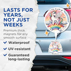 (2 Pack) Unicorn Magnets - Rainbow Unicorn Magnets - Cute Unicorn Magnets - 5" On Longest Side - for Cars, Fridges, Toolboxes - Made in USA - MAG4515