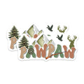 (2 Pack) Pawpaw Hunting Magnets - Outdoorsman Decor - Grandpa Hunter Celebration - 5" On Longest Side - Premium Magnet - for Cars, Refrigerators, Toolboxes, Lockers - Made in USA - MAG16096