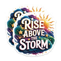 (2 Pack) Rise Above The Storm Magnets - Motivational Quote - Positive Affirmation - Encouragement Decor - Celestial Cloud Art - 5 Inches On Longest Side - Thick Durable Magnet - Made in USA - MAG38600