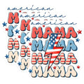(3 Pack) American Mama Decals - Patriotic Design - Mom Laptop Decal - 3 Inches On Longest Side - Easy Peel & Apply - Made in USA - 3MCS6200