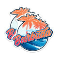 (2 Pack) Barbuda Island Magnets - Tropical Caribbean Decor for Refrigerator - Beach Vacation Souvenir Artwork - 5 Inches On Longest Side - Thick Durable Magnet - Made in USA - MAG19278