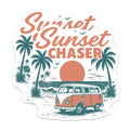 (2 Pack) Sunset Chaser Magnets - VW Bus Beach Van - Coastal Decor - Retro Travel - Wanderlust Accessory - 5 Inches On Longest Side - Thick Durable Magnet - Made in USA - MAG39288