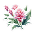 (2 Pack) Tropical Flower Magnets - Pink Ginger Lilies Bloom - Exotic Botanical Art - Vibrant Floral Plant Refrigerator Decor - 5 Inches On Longest Side - Thick Durable Magnet - Made in USA - MAG21443