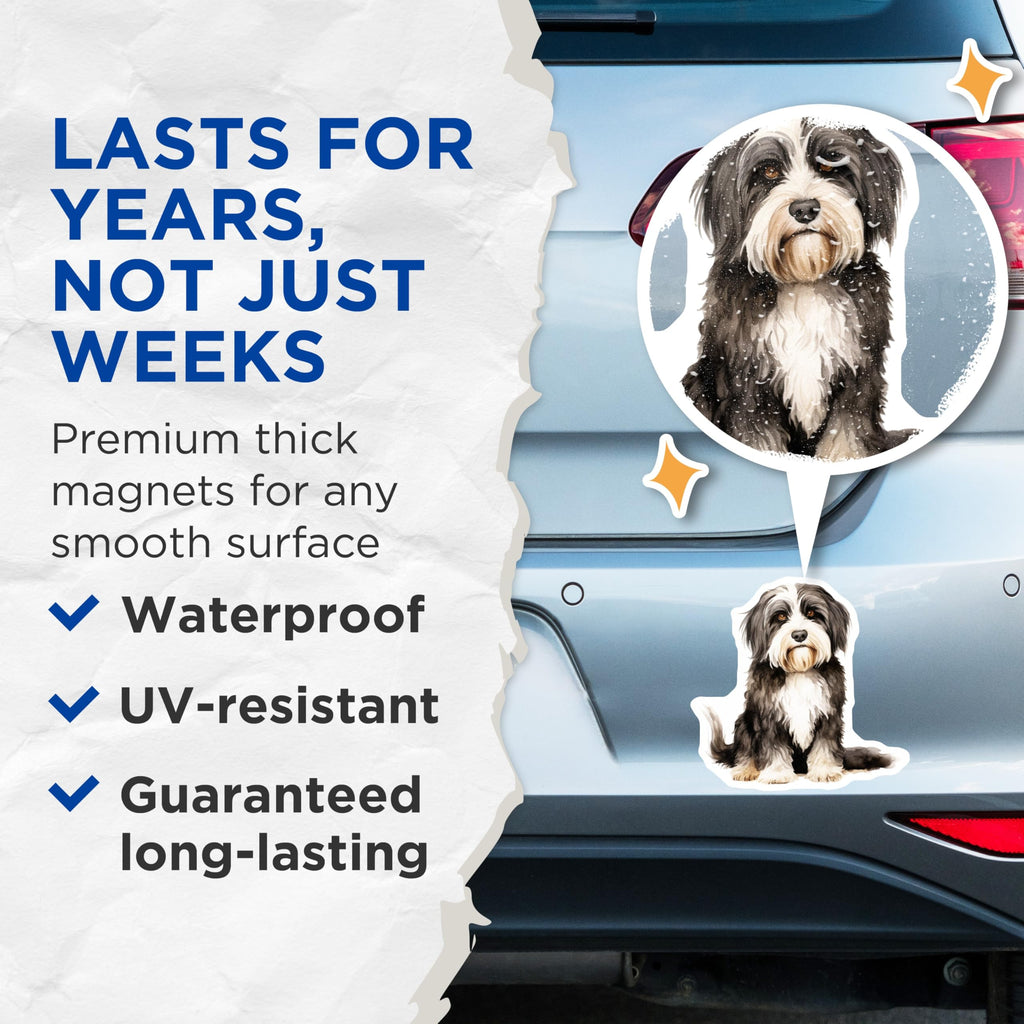 (2 Pack) Havanese Dog Magnets - Watercolor Dog Art - Dog Owner Decor - Pet Lover Animal Magnet - 5 Inches On Longest Side - Thick Durable Magnet - Made in USA - MAG29225