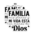 (2 Pack) Mi Familia Mis Planes Mi Vida Esta En Manos De Dios - Spanish Inspirational - Religious Quotes - 5" On Longest Side - for Cars, Fridges, Toolboxes - Made in USA - MAG3867