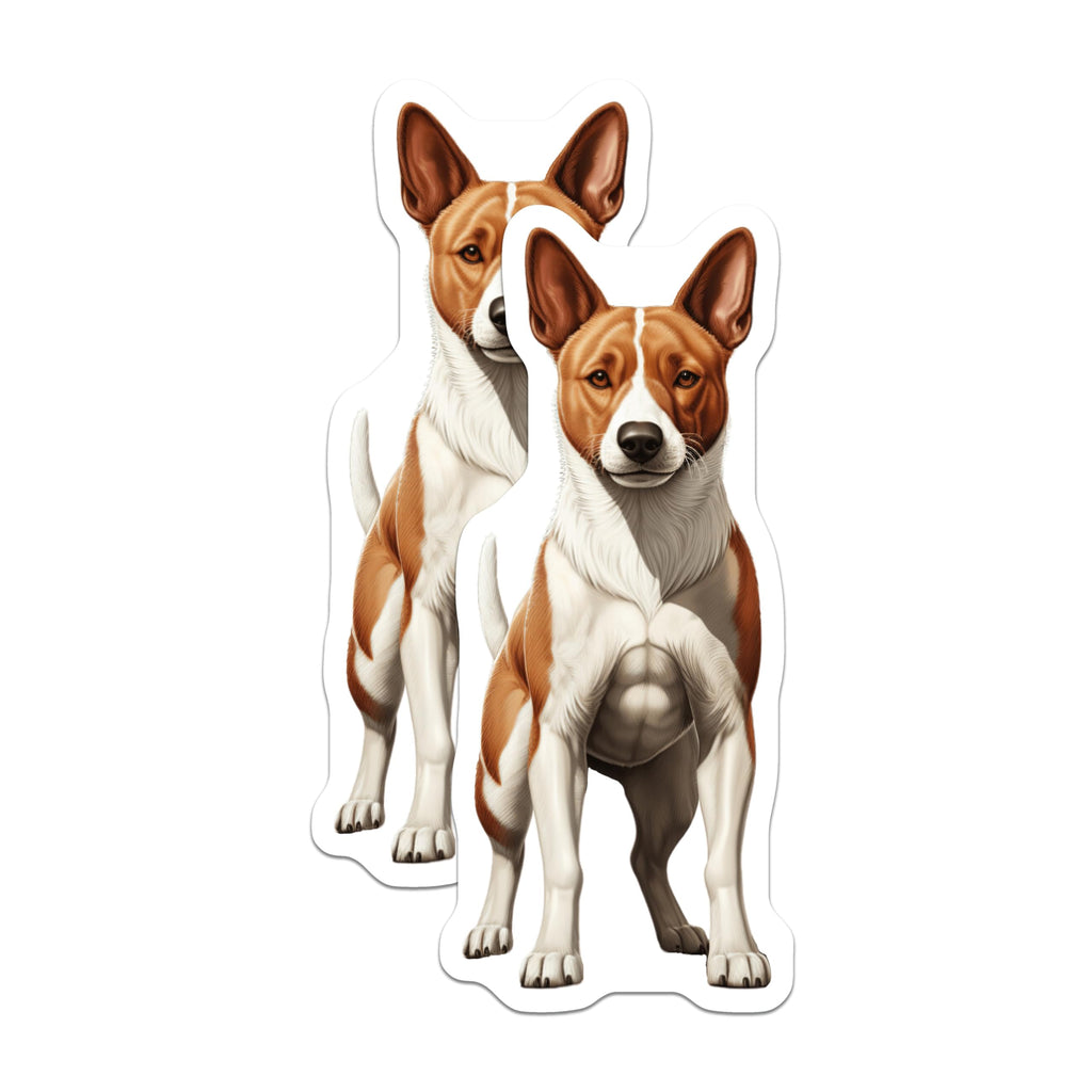(2 Pack) Basenji Dog Magnets - Dog Lover Fridge Decor - Pet Owner Kennel Art - 5 Inches On Longest Side - Thick Durable Magnet - Made in USA - MAG28235