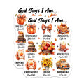 (2 Pack) God Says I Am Magnets - Christian Fall Decor - Scripture Affirmation Refrigerator Decor - 5 Inches On Longest Side - Thick Durable Magnet - Made in USA - MAG27381