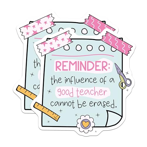 (2 Pack) Teacher Appreciation Magnets - Inspirational Teacher Quote - Classroom Magnets - 5" On Longest Side - for Cars, Fridges, Toolboxes - Made in USA - MAG4433