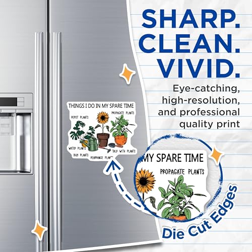 (2 Pack) Things I Do in My Spare Time Magnets - Plant Lover - Gardening Enthusiast Magnet - 5" On Longest Side - for Cars, Fridges, Toolboxes - Made in USA - MAG4179