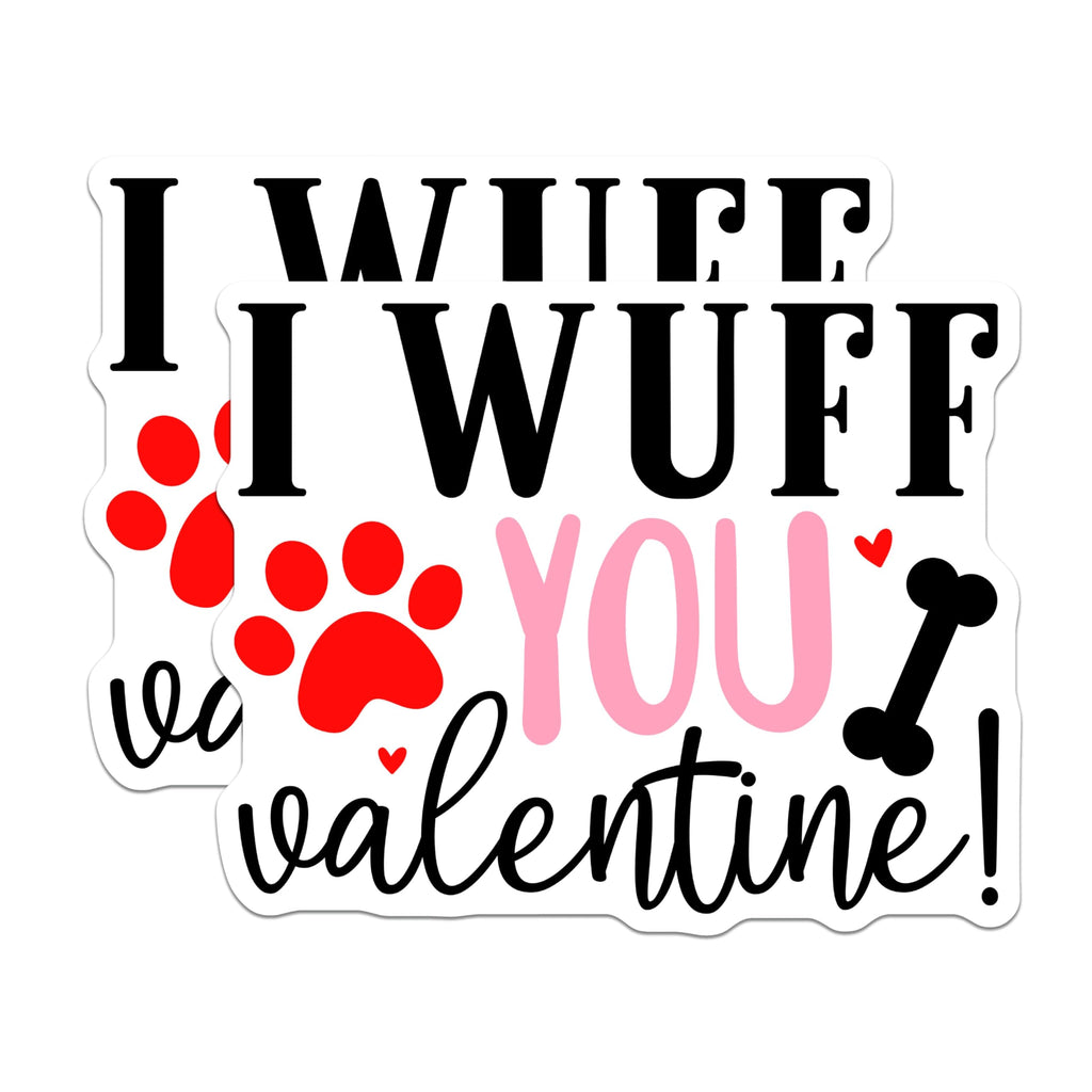 (2 Pack) Dog Valentine Magnets - Puppy Love Decor - Pet Valentine Day Decorations- 5" On Longest Side - Sticks to Smooth Flat Surfaces - Made in USA - MAG11666