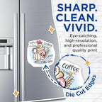 (2 Pack) Coffee in The Morning Magnets - Evening Coffee - Coffee at Supper Time Magnets - 5" On Longest Side - for Cars, Fridges, Toolboxes - Made in USA - MAG4359