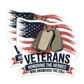 (2 Pack) Veterans Day Magnets - Military Appreciation Decor - Honoring Heroes USA Flag - 5 Inches On Longest Side - Thick Durable Magnet - Made in USA - MAG36447