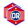 (2 Pack) OR Initial Magnets - Monogram Magnet - Letter OR - American Flag Magnets - 5" On Longest Side - Premium Magnet - for Cars, Refrigerators, Toolboxes, Lockers - Made in USA - MAG17721