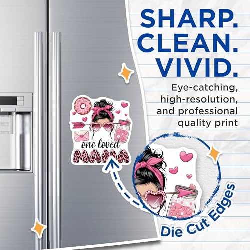 (2 Pack) One Loved Mama Magnets - 5" On Longest Side - for Cars, Fridges, Toolboxes - Made in USA - MAG7702