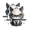 (2 Pack) Grumpy Cat Magnets - Funny Feline Decor - Sarcastic Kitten - Pet Owner Fridge Whiteboard Accessory - 5 Inches On Longest Side - Thick Durable Magnet - Made in USA - MAG37044