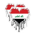 (2 Pack) Iraqi Flag Magnets - Grunge Iraq Flag - Dripping Iraq Flag Magnets - 5" On Longest Side - Premium Magnet - for Cars, Refrigerators, Toolboxes, Lockers - Made in USA - MAG18036
