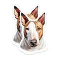 (2 Pack) Bull Terrier Dog Magnets - Loyal Companion Breed Art - Canine Pet Lover Refrigerator Home Office Locker Magnet Decor - 5 Inches On Longest Side - Thick Durable Magnet - Made in USA - MAG24881