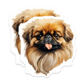 (2 Pack) Pekingese Dog Magnets - Cute Fluffy Pet Art - Dog Mom Fridge Decor for Pet Lovers - 5 Inches On Longest Side - Thick Durable Magnet - Made in USA - MAG30571