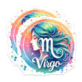 (2 Pack) Virgo Zodiac Sign Stickers - Astrology Art - Horoscope Design - 5" On Longest Side - Sticks to Smooth Flat Surfaces - Made in USA - BMCS6802