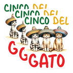 (3 Pack) Cinco de Gato Decals - Funny Cat Fiesta - Sombrero Cats - 3 Inches On Longest Side - Easy Peel & Apply - Made in USA - 3MCS8522