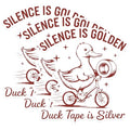 (3 Pack) Duck Tape Decals - Silence is Golden - Funny Laptop Decal - 3 Inches On Longest Side - Easy Peel & Apply - Made in USA - 3MCS1671
