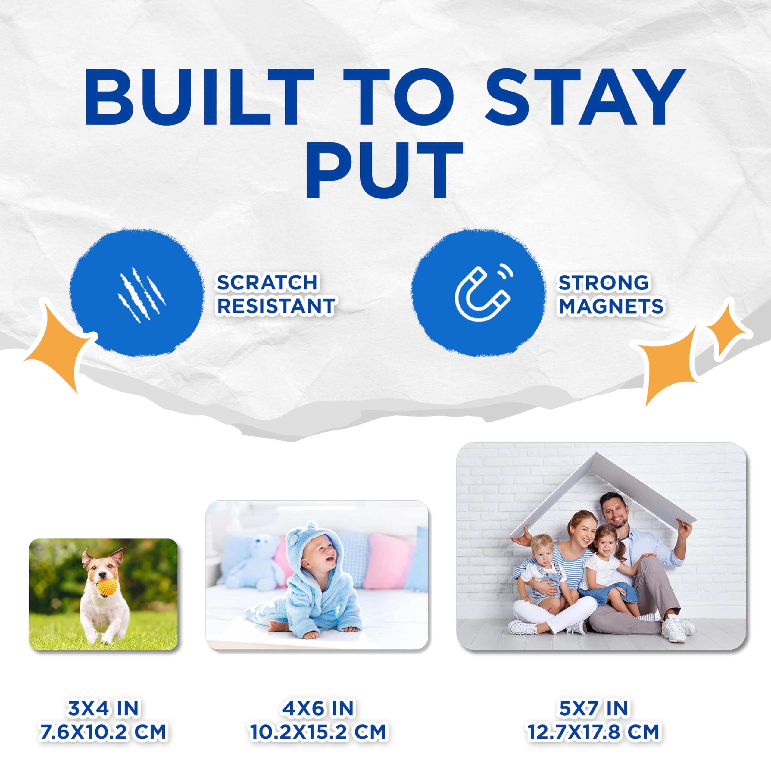 Custom Large Fridge Magnet - Upload Your Photo 3x4, 6x8, and 9x12 Inch - Photo for Refrigerator - Customizable Picture - Custom Fridge Magnet Photo - Customized Magnetic Pictures - Made in USA