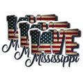 (3 Pack) Mississippi Decals - State Pride Decal - Patriotic Laptop Decals - 3 Inches On Longest Side - Easy Peel & Apply - Made in USA - 3MCS0315