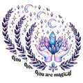 (3 Pack) Crystal Decals - Magical Hands - You are Magical Sticker - 3 Inches On Longest Side - Easy Peel & Apply - Made in USA - 3MCS6817