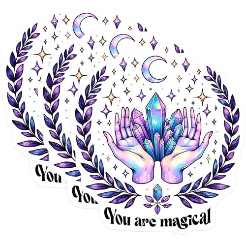 (3 Pack) Crystal Decals - Magical Hands - You are Magical Sticker - 3 Inches On Longest Side - Easy Peel & Apply - Made in USA - 3MCS6817