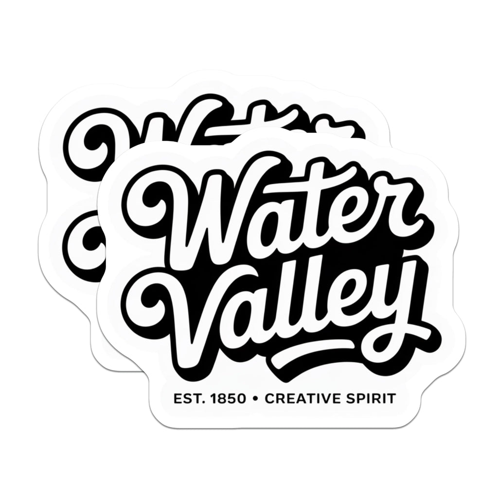 (2 Pack) Water Valley Creative Spirit Magnets - Vintage Script Lettering - Established 1850 Design - 5 Inches On Longest Side - Thick Durable Magnet - Made in USA - MAG19110