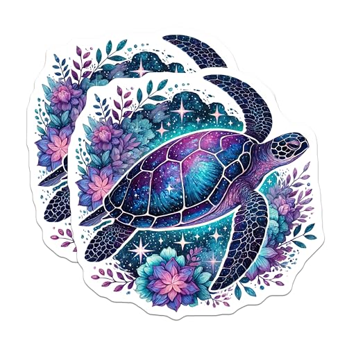 (2 Pack) Sea Turtle Magnets - Ocean Magnet - Turtle Art - Beach Theme Magnet - Animal Fridge - Marine Life Magnet - 5" On Longest Side - for Cars, Fridges, Toolboxes - Made in USA - MAG4498