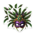 (2 Pack) Mardi Gras Magnets - Carnival Mask Decor - Venetian Masquerade Art - New Orleans Party Favor - 5 Inches On Longest Side - Thick Durable Magnet - Made in USA - MAG39092