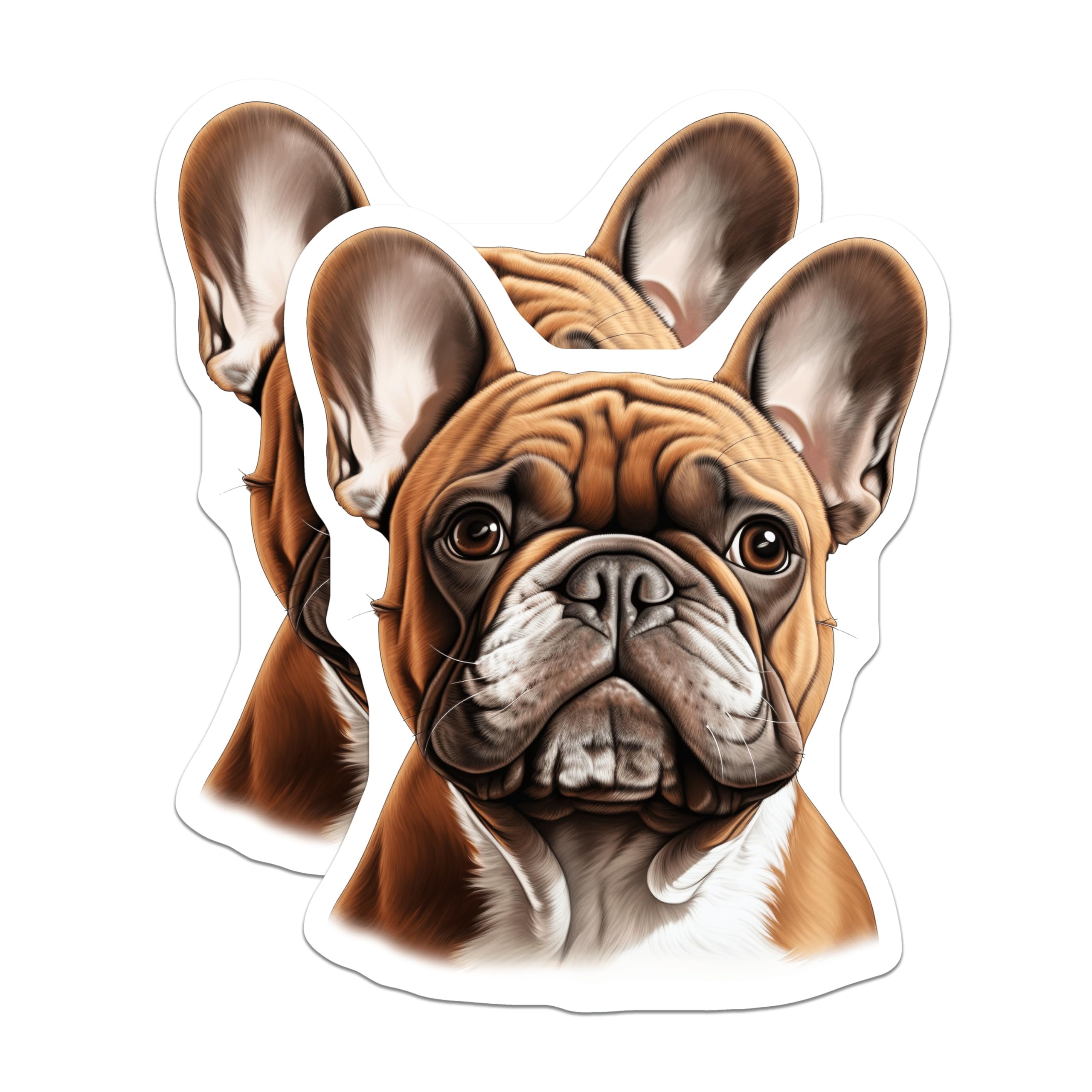 (2 Pack) French Bulldog Magnets - Frenchie Lover Decor - Dog Breed Accessories - 5 Inches On Longest Side - Thick Durable Magnet - Made in USA - MAG30938