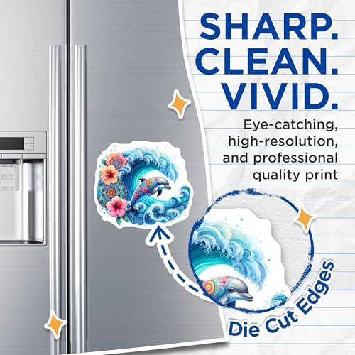 (2 Pack) Ocean Decor Magnet - 5" On Longest Side - Sticks to Smooth Flat Surfaces - Made in USA - MAG9487