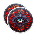 (2 Pack) Stained Glass Eye Magnets - All Seeing Eye Art - Mystical Fantasy Decor - Gothic Occult Witchy - 5 Inches On Longest Side - Thick Durable Magnet - Made in USA - MAG20629