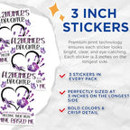 (3 Pack) Alzheimers Daughter Decals - Purple Butterfly Stickers - Laptop Decals - 3 Inches On Longest Side - Easy Peel & Apply - Made in USA - 3MCS8551