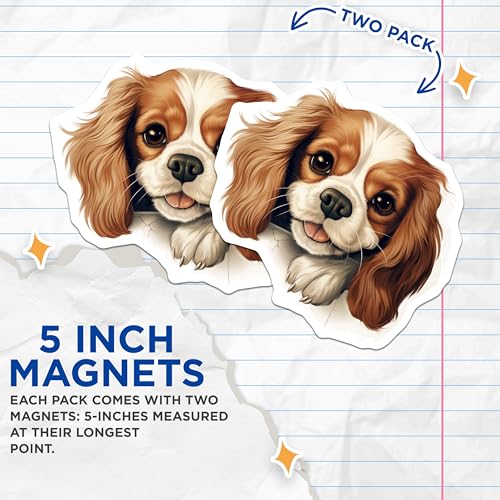 (2 Pack) Animal Lover Fridge Decor Magnet - 5" On Longest Side - Sticks to Smooth Flat Surfaces - Made in USA - MAG9926